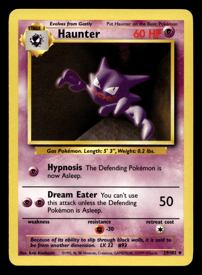 Haunter #29 uit Base Set Uncommon Near Mint - conditie productfoto