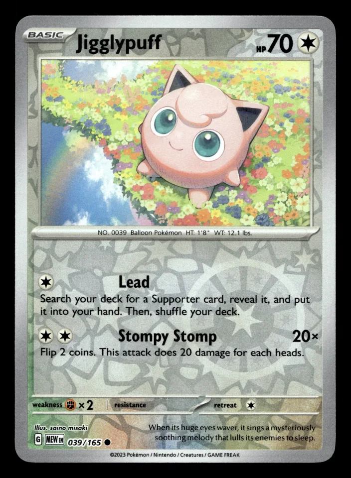 Jigglypuff #39 uit 151 Common Near Mint conditie productfoto