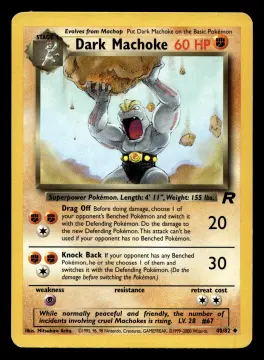 Voorkant Dark Machoke 40/82 uit Team Rocket Uncommon Excellent conditie Pokémon kaart productfoto