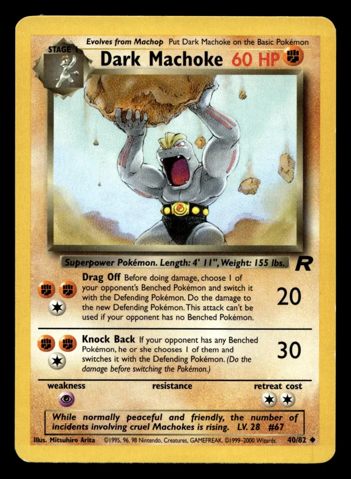 Dark Machoke #40 uit Team Rocket Uncommon Excellent conditie productfoto