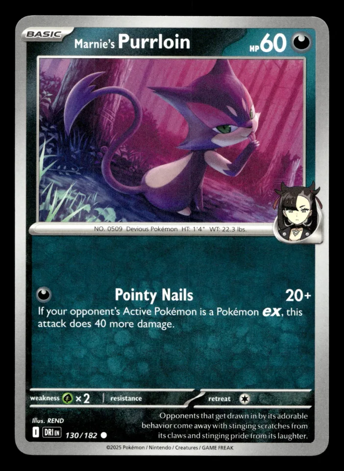 Marnie's Purrloin #130 uit Destined Rivals Common Near Mint conditie productfoto