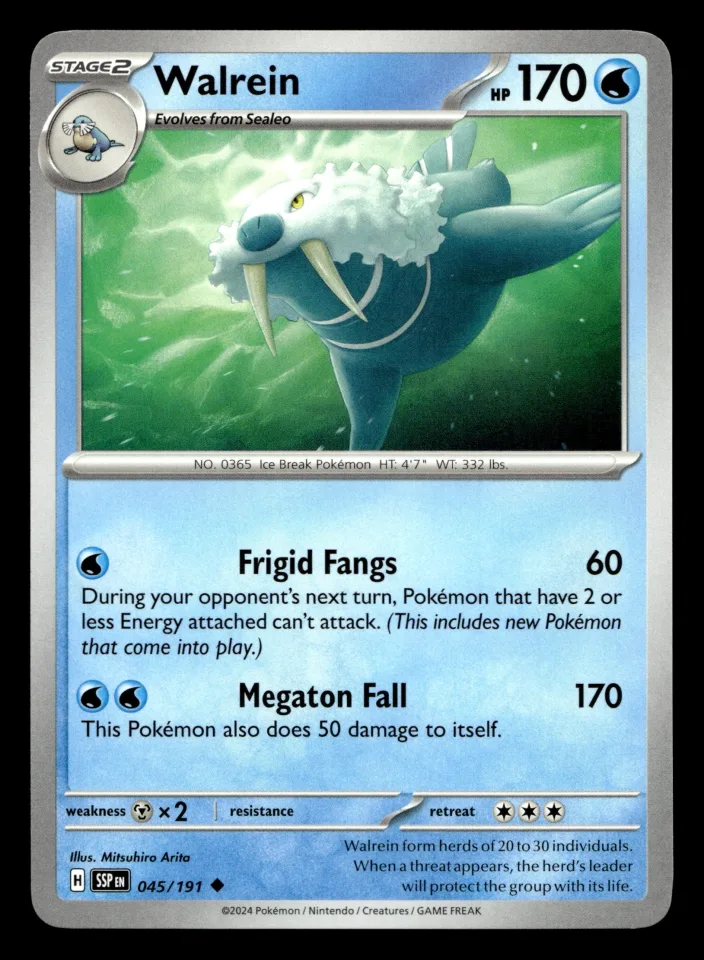 Walrein #45 uit Surging Sparks Uncommon Near Mint conditie productfoto