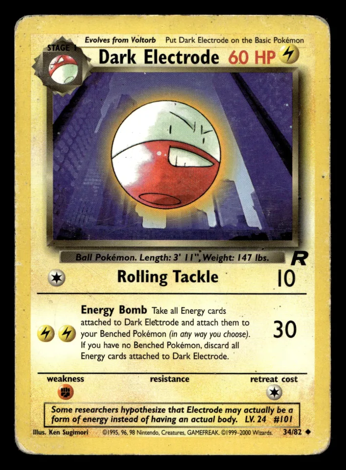 Dark Electrode #34 uit Team Rocket Uncommon Played conditie productfoto