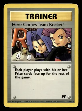Voorkant Here Comes Team Rocket! 71/82 uit Team Rocket Rare Light Played conditie Pokémon kaart productfoto