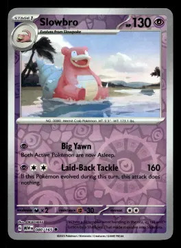 Voorkant Slowbro 80/165 uit 151 Uncommon Near Mint conditie Pokémon kaart productfoto