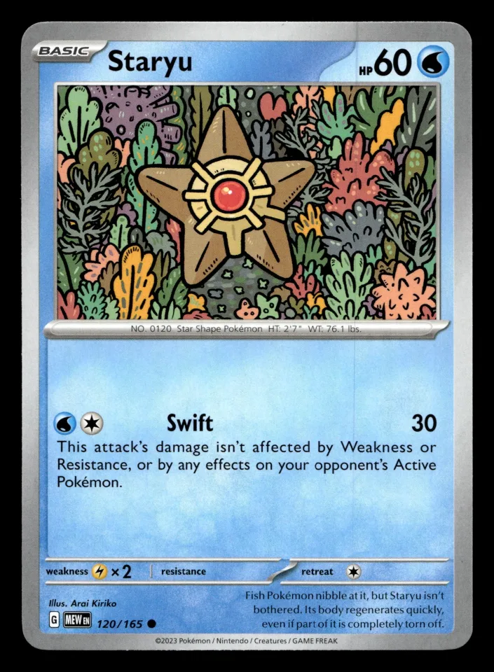 Staryu #120 uit 151 Common Near Mint conditie productfoto