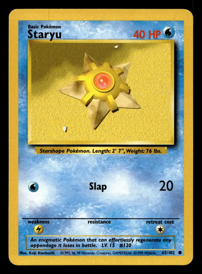 Staryu #65 uit Base Set Common Near Mint - conditie productfoto