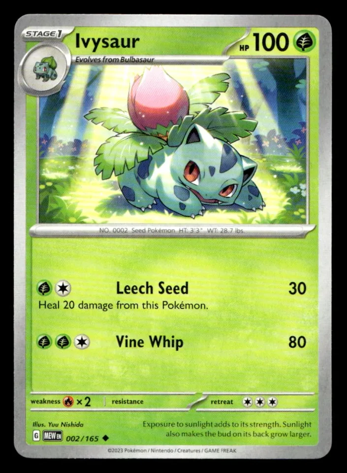 Ivysaur #2 uit 151 Uncommon Near Mint conditie productfoto