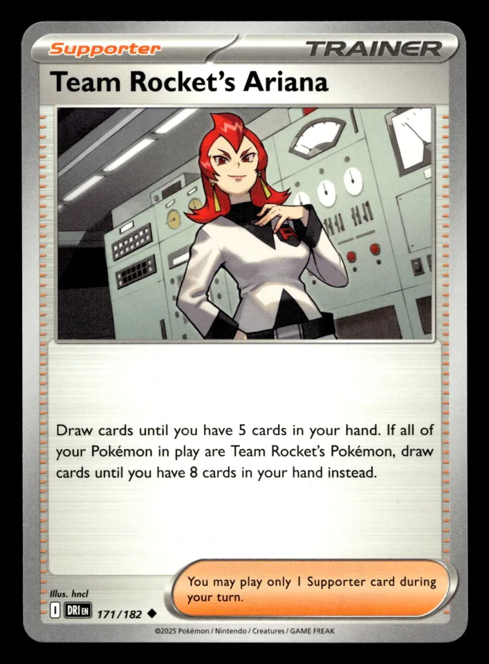Team Rocket's Ariana #171 uit Destined Rivals Uncommon Near Mint conditie productfoto