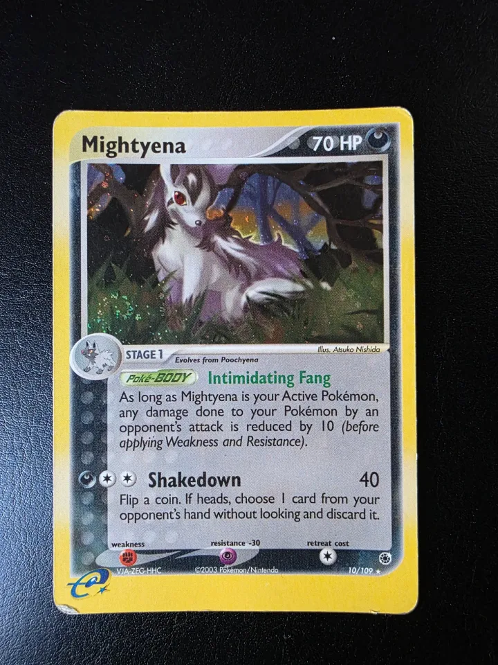 Mightyena #10 uit Ruby & Sapphire Rare Holo Light Played conditie productfoto