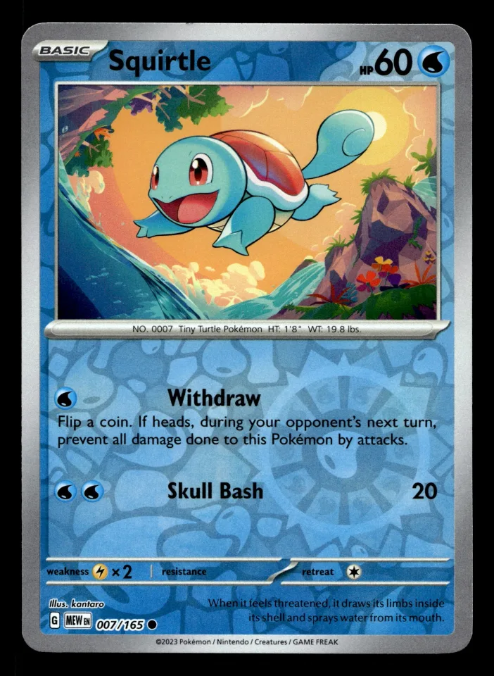 Squirtle #7 uit 151 Common Near Mint conditie productfoto