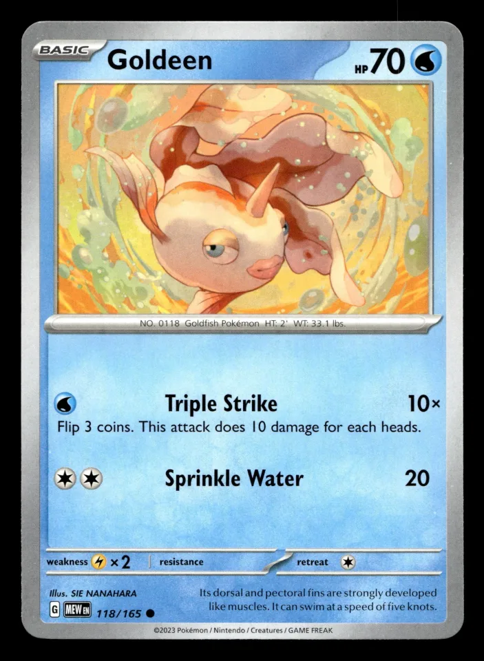 Goldeen #118 uit 151 Common Near Mint conditie productfoto