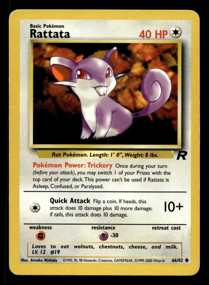 Rattata #66 uit Team Rocket Common Good conditie productfoto