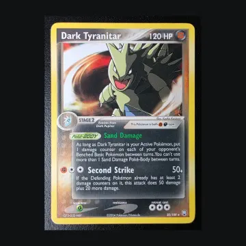 Referentieafbeelding Dark Tyranitar 20/109 uit Team Rocket Returns Rare Near Mint conditie Pokémon kaart productfoto