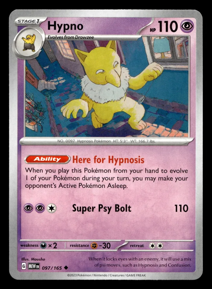 Hypno #97 uit 151 Uncommon Near Mint conditie productfoto