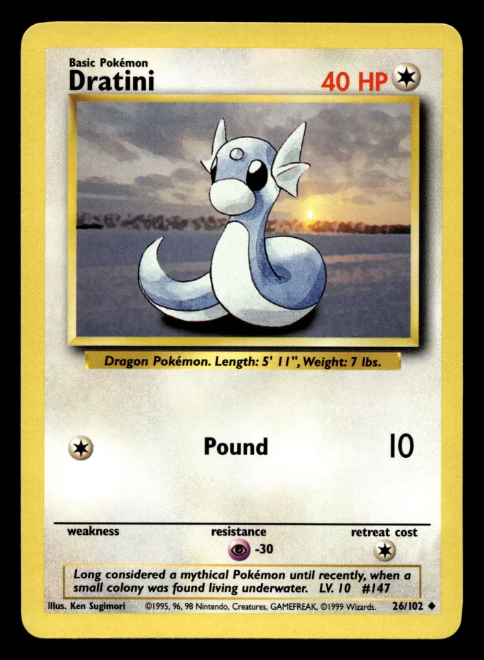Dratini #26 uit Base Set Uncommon Good + conditie productfoto