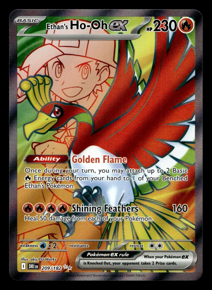 Ethan's Ho-Oh ex #209 uit Destined Rivals Ultra Rare Near Mint conditie productfoto