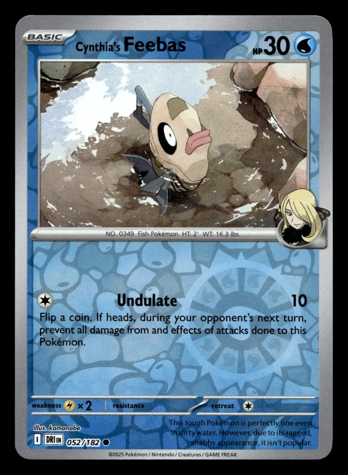 Cynthia's Feebas #52 uit Destined Rivals Common Near Mint conditie productfoto