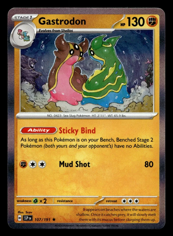 Gastrodon #107 uit Surging Sparks Rare Near Mint conditie productfoto