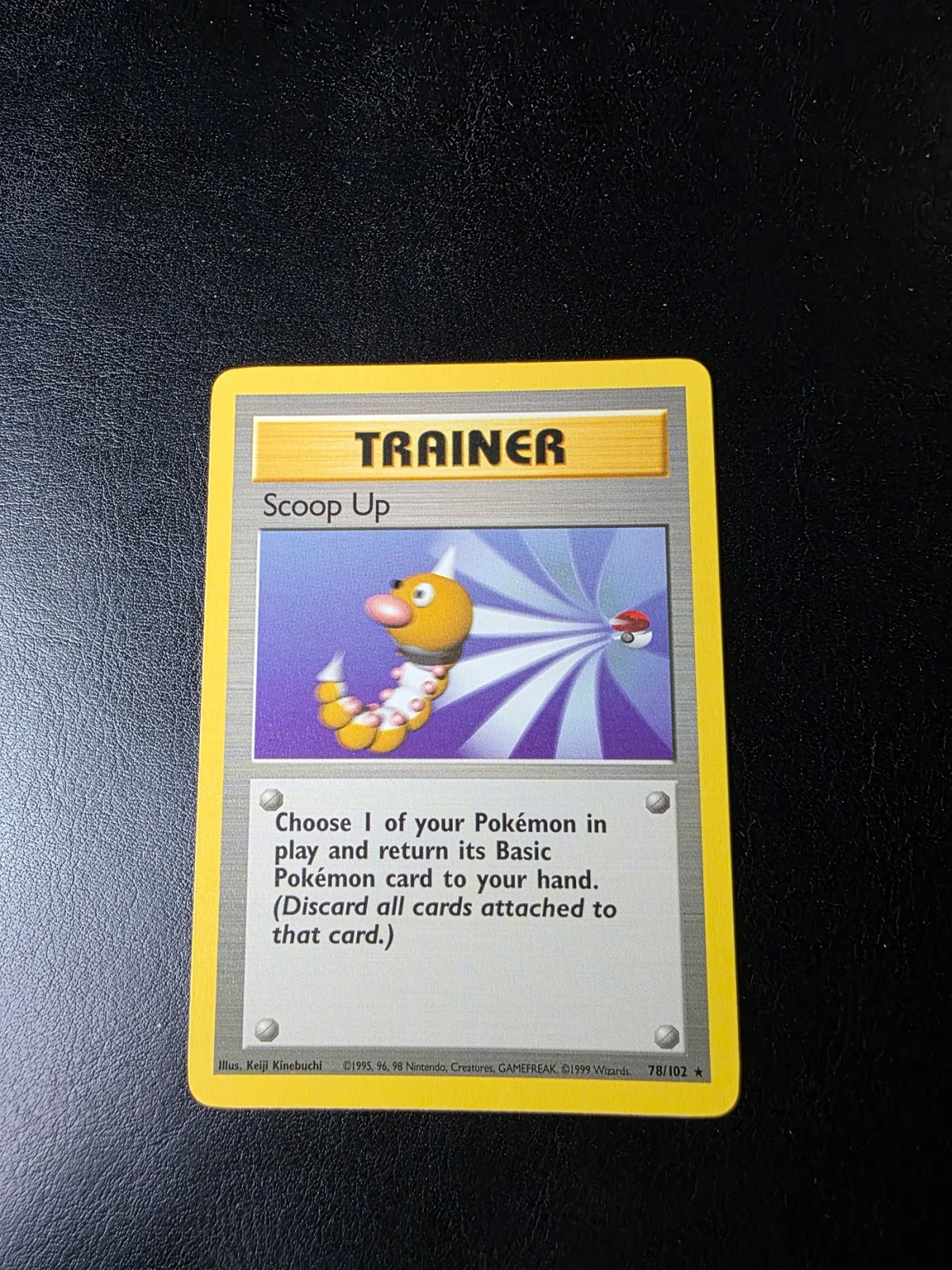 Voorkant Scoop Up 78/102 uit Base Set Rare Near Mint conditie Pokémon kaart productfoto NM 1/2