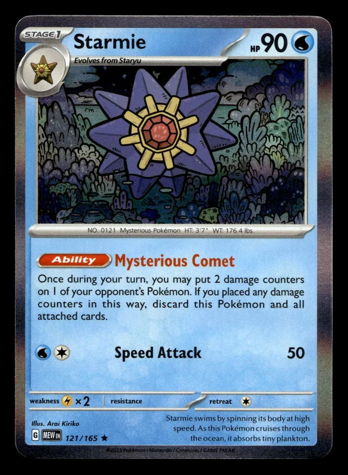 Starmie #121 uit 151 Rare Near Mint conditie productfoto