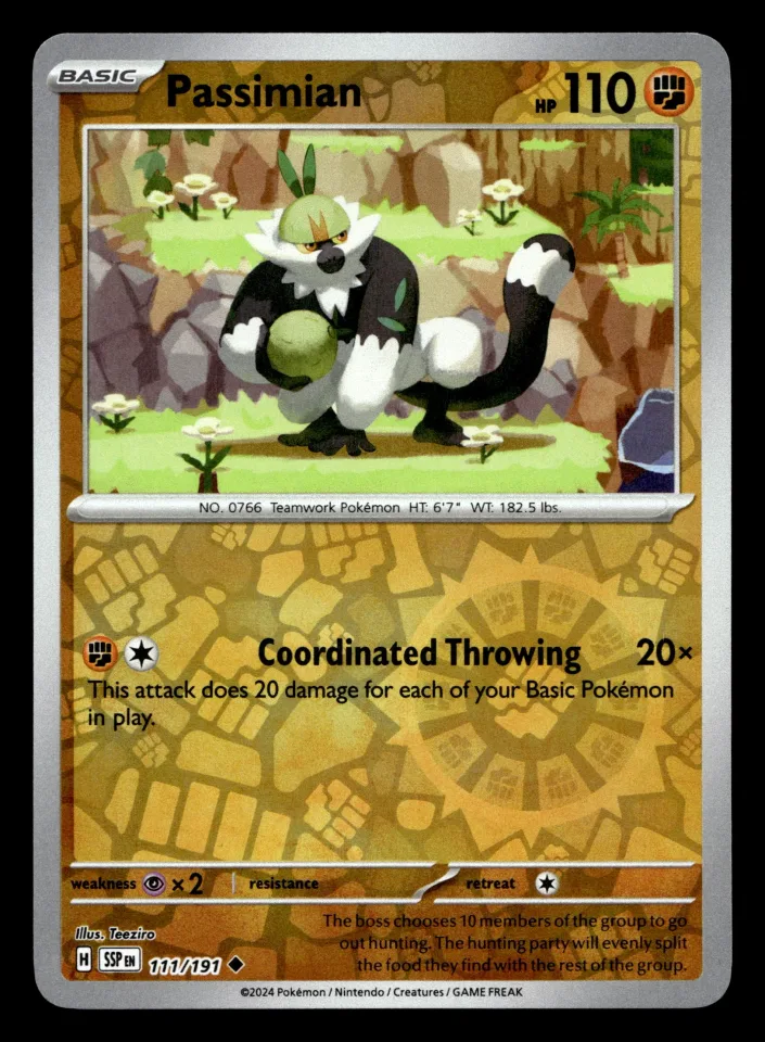 Passimian #111 uit Surging Sparks Uncommon Near Mint conditie productfoto