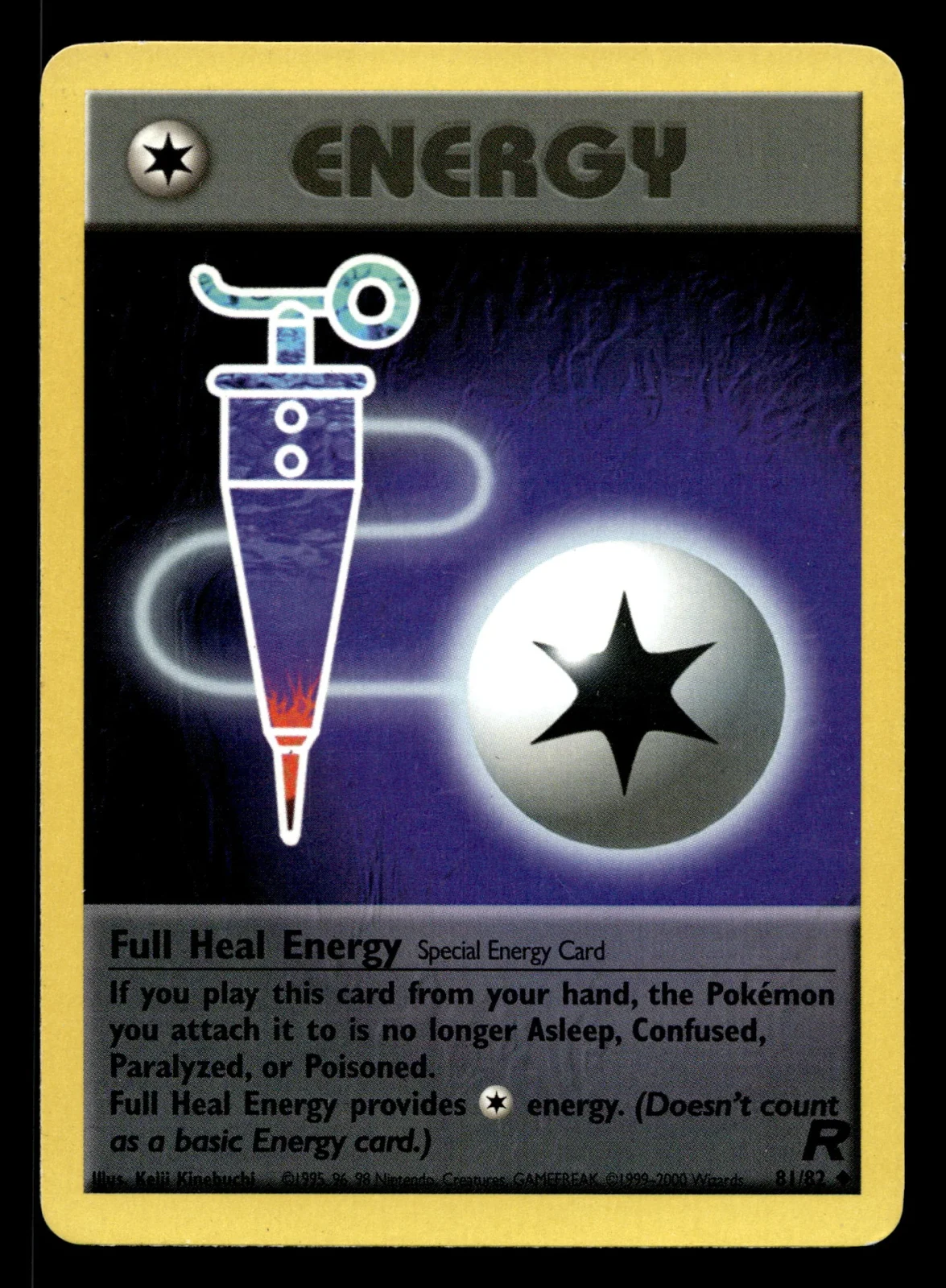 Voorkant Full Heal Energy 81/82 uit Team Rocket Uncommon Good conditie Pokémon kaart productfoto