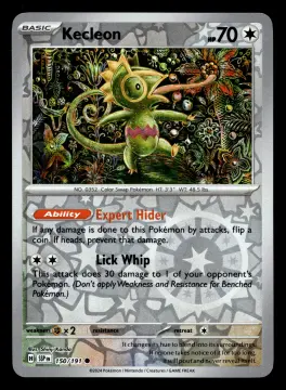Voorkant Kecleon 150/191 uit Surging Sparks Common Near Mint conditie Pokémon kaart productfoto