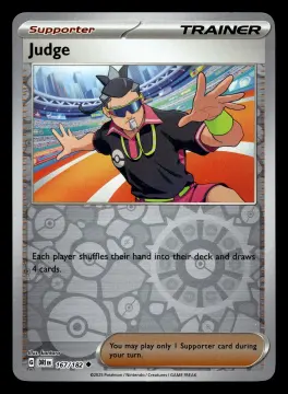 Voorkant Judge 167/182 uit Destined Rivals Uncommon Near Mint conditie Pokémon kaart productfoto