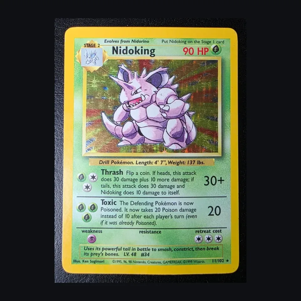 Nidoking #11 uit Base Set Rare Holo Excellent conditie productfoto