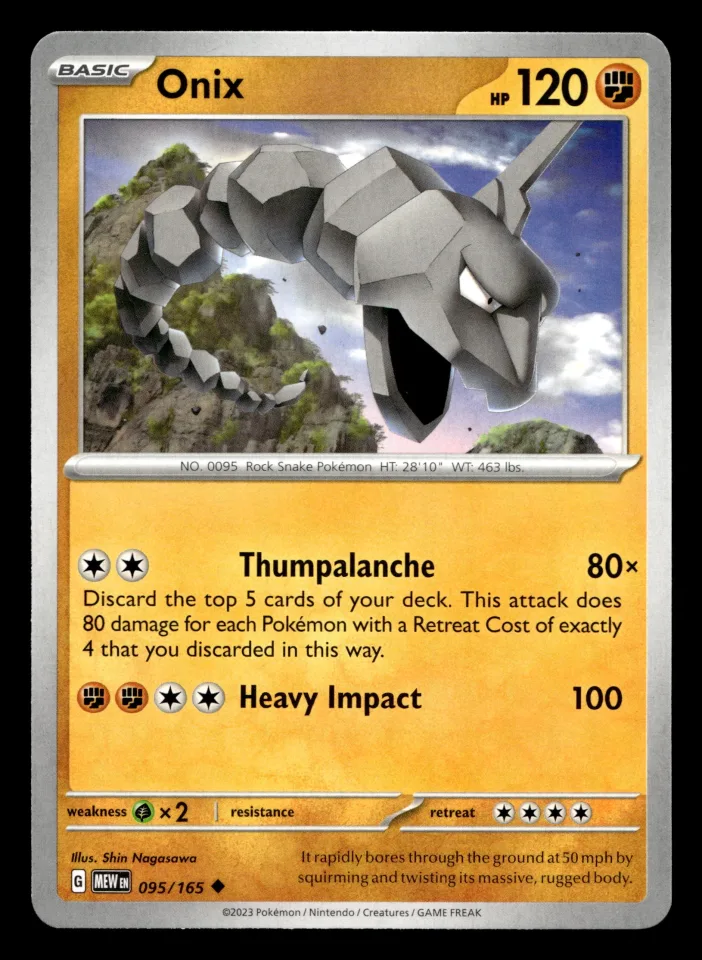Onix #95 uit 151 Uncommon Near Mint conditie productfoto