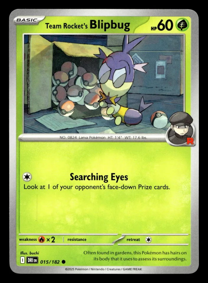 Team Rocket's Blipbug #15 uit Destined Rivals Common Near Mint conditie productfoto