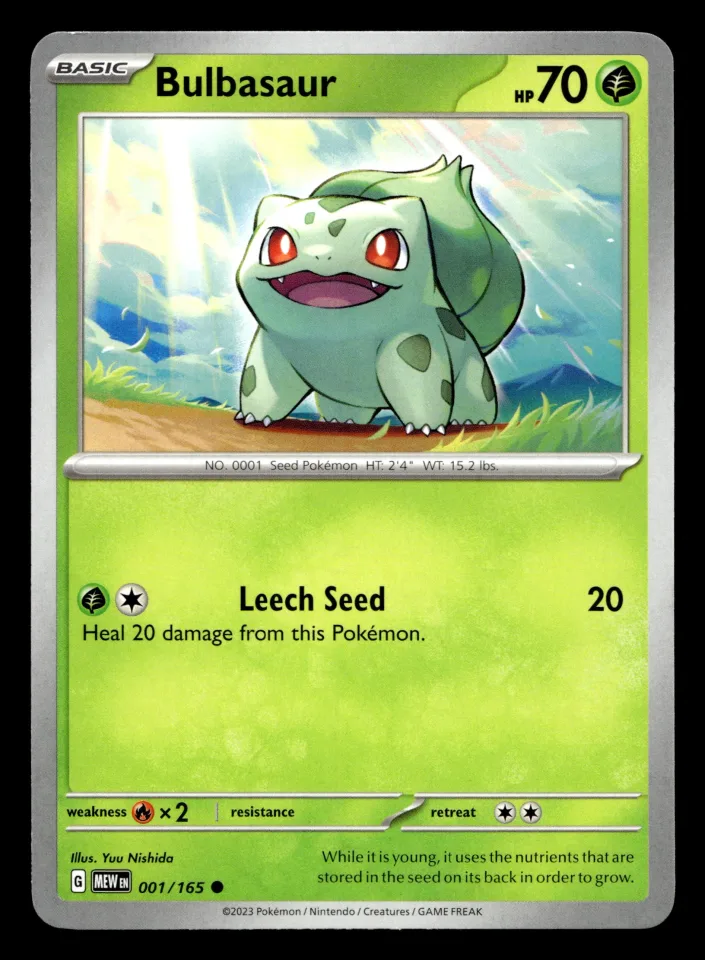 Bulbasaur #1 uit 151 Common Near Mint conditie productfoto
