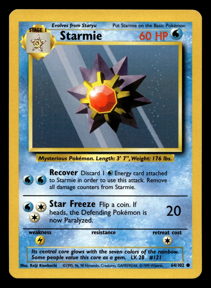 Starmie #64 uit Base Set Common Near Mint - conditie productfoto