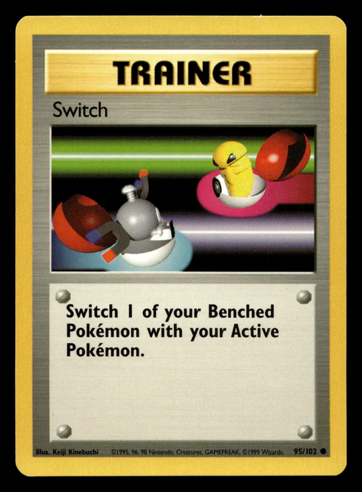 Switch #95 uit Base Set Common Light Played conditie productfoto