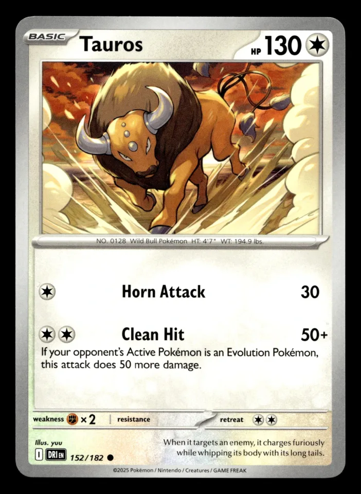 Tauros #152 uit Destined Rivals Common Near Mint conditie productfoto