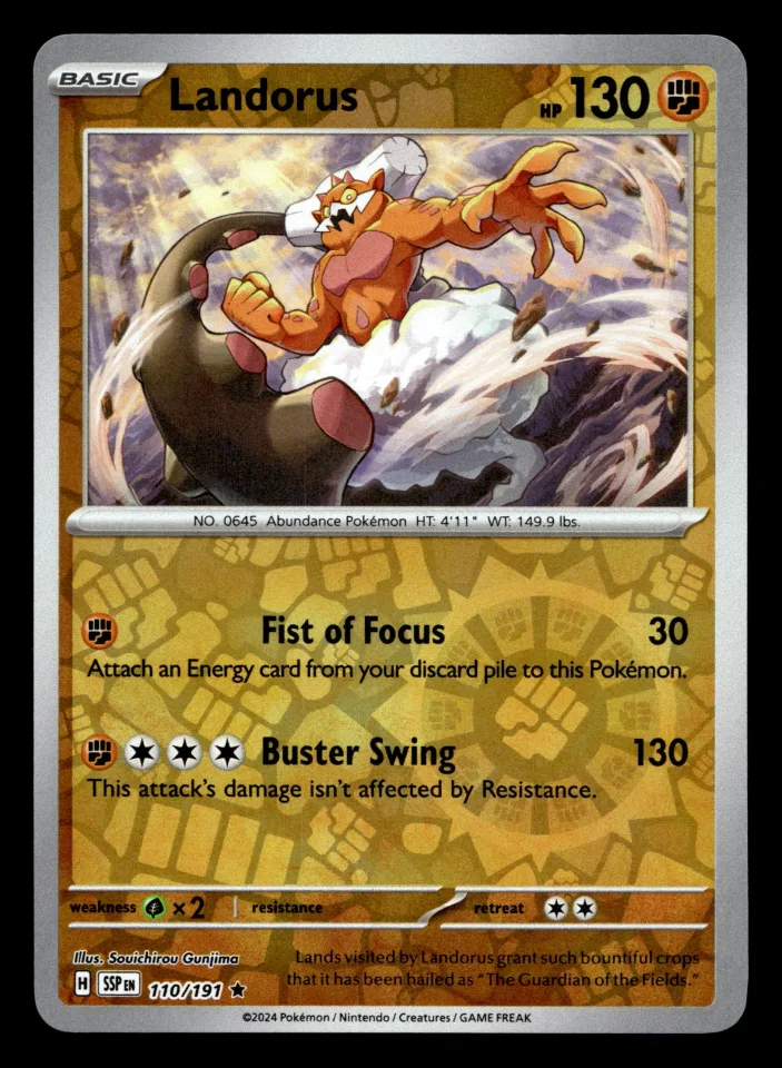 Landorus #110 uit Surging Sparks Rare Near Mint conditie productfoto