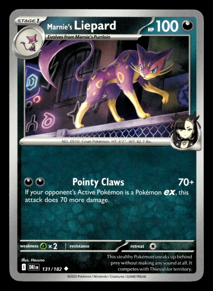 Marnie's Liepard #131 uit Destined Rivals Uncommon Near Mint conditie productfoto
