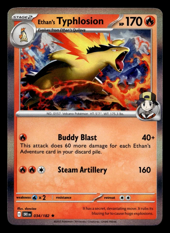 Ethan's Typhlosion #34 uit Destined Rivals Rare Near Mint conditie productfoto