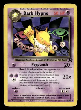 Voorkant Dark Hypno 26/82 uit Team Rocket Rare Played conditie Pokémon kaart productfoto