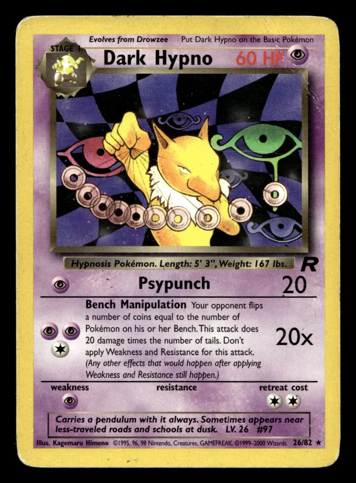 Dark Hypno #26 uit Team Rocket Rare Played conditie productfoto