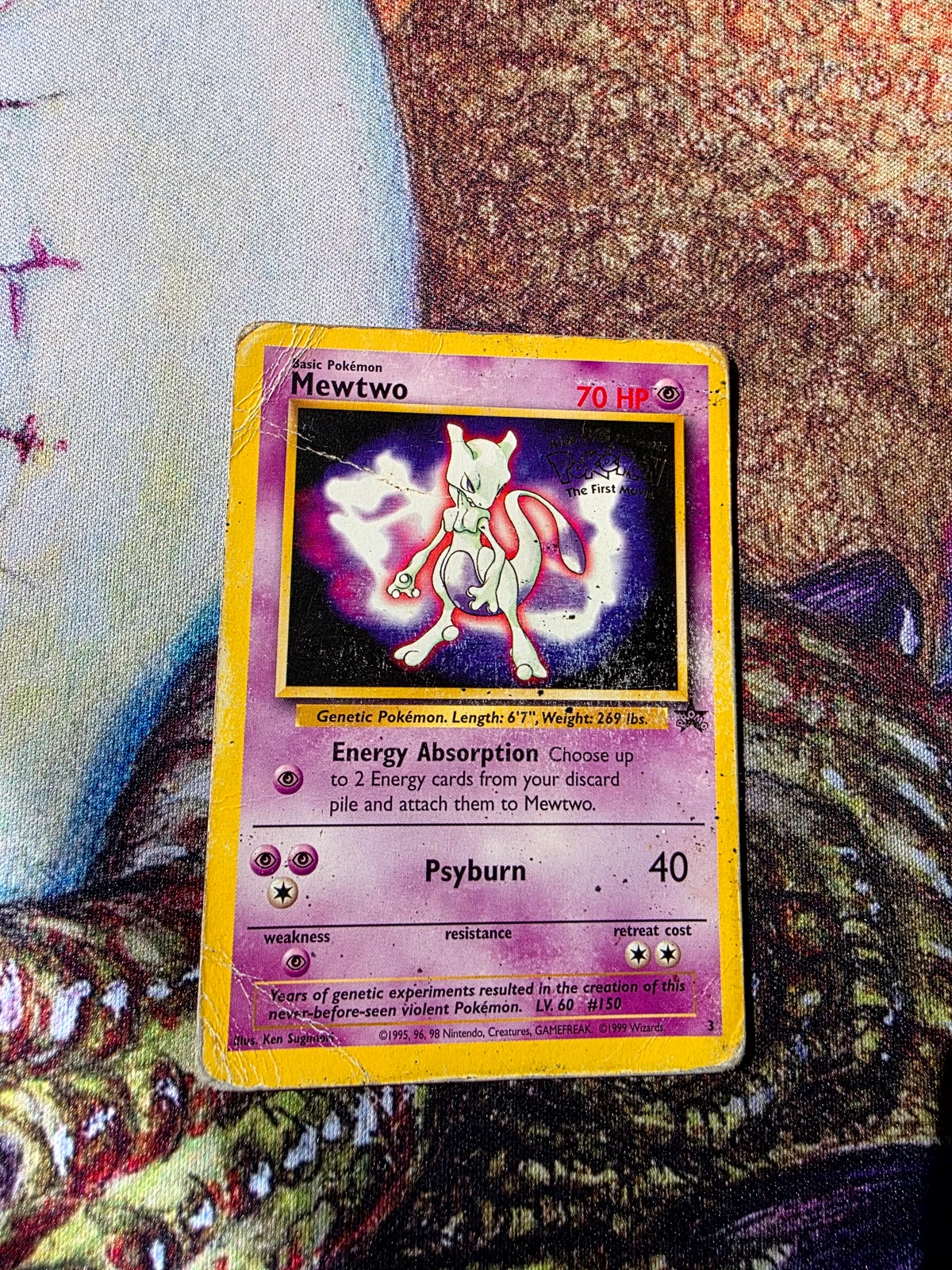 Referentieafbeelding Mewtwo #3 uit Wizards Black Star Promos Poor conditie Pokémon kaart productfoto PO 1/2