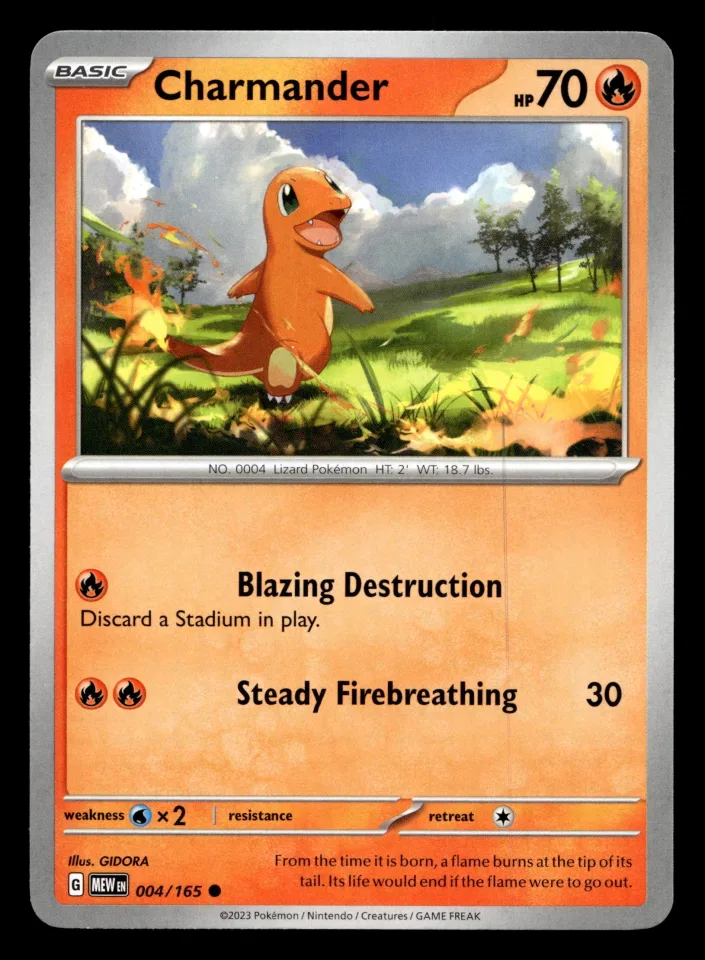 Charmander #4 uit 151 Common Near Mint conditie productfoto