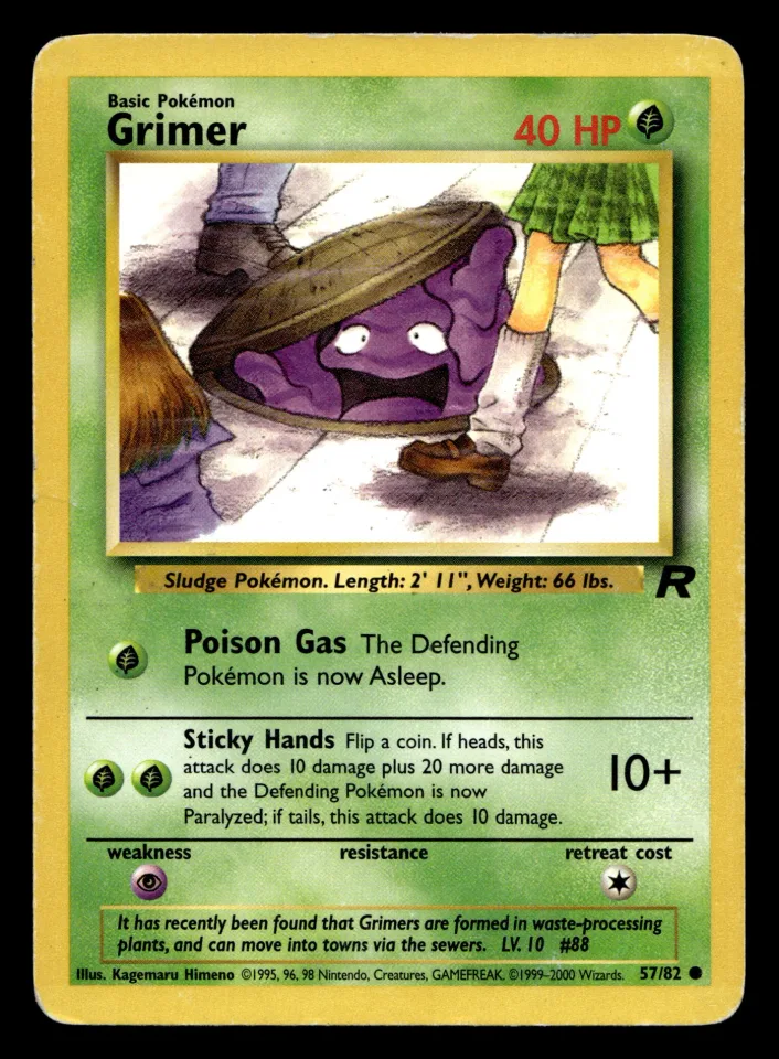 Grimer #57 uit Team Rocket Common Light Played conditie productfoto