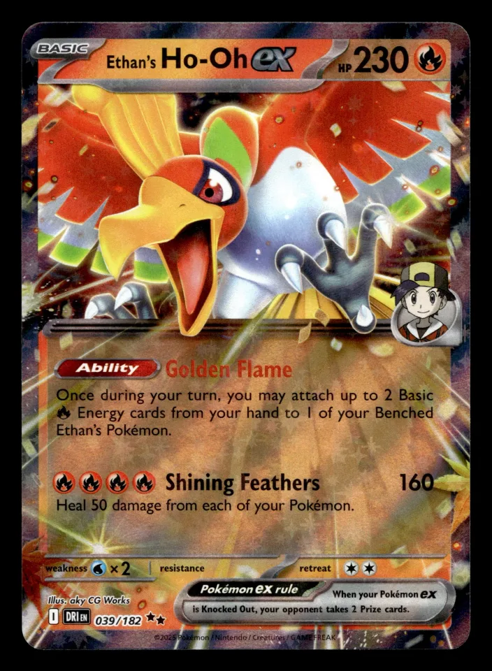 Ethan's Ho-Oh ex #39 uit Destined Rivals Double Rare Near Mint conditie productfoto