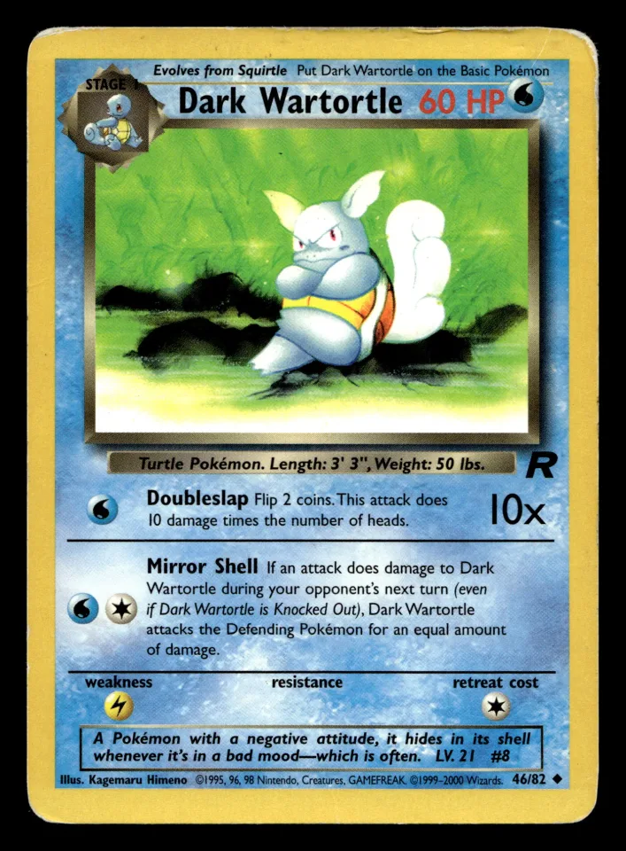 Dark Wartortle #46 uit Team Rocket Uncommon Played conditie productfoto