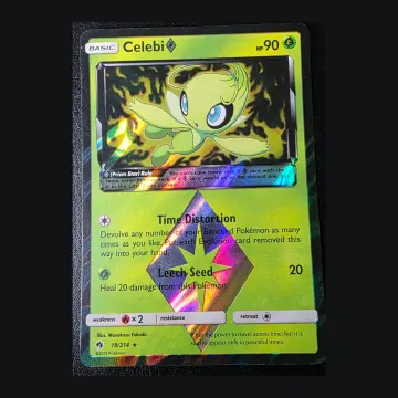 Referentieafbeelding Celebi ◇ 19/214 uit Lost Thunder Rare Prism Star Excellent conditie Pokémon kaart productfoto