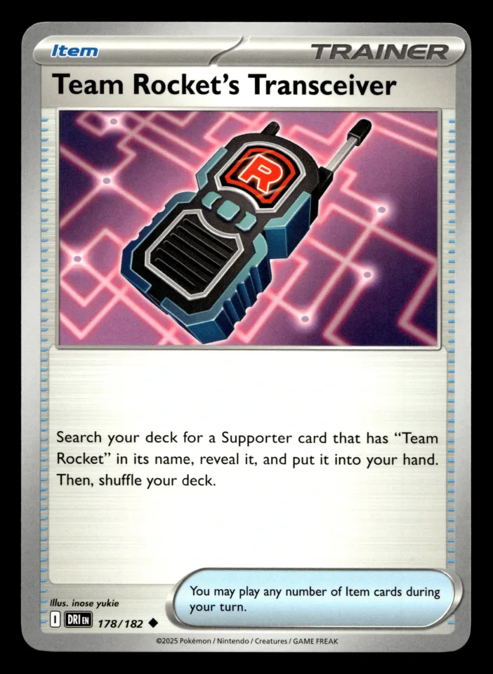 Team Rocket's Transceiver #178 uit Destined Rivals Uncommon Near Mint conditie productfoto