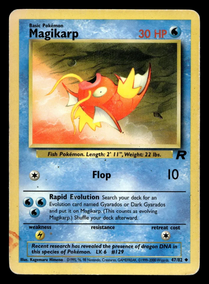 Magikarp #47 uit Team Rocket Uncommon Light Played conditie productfoto