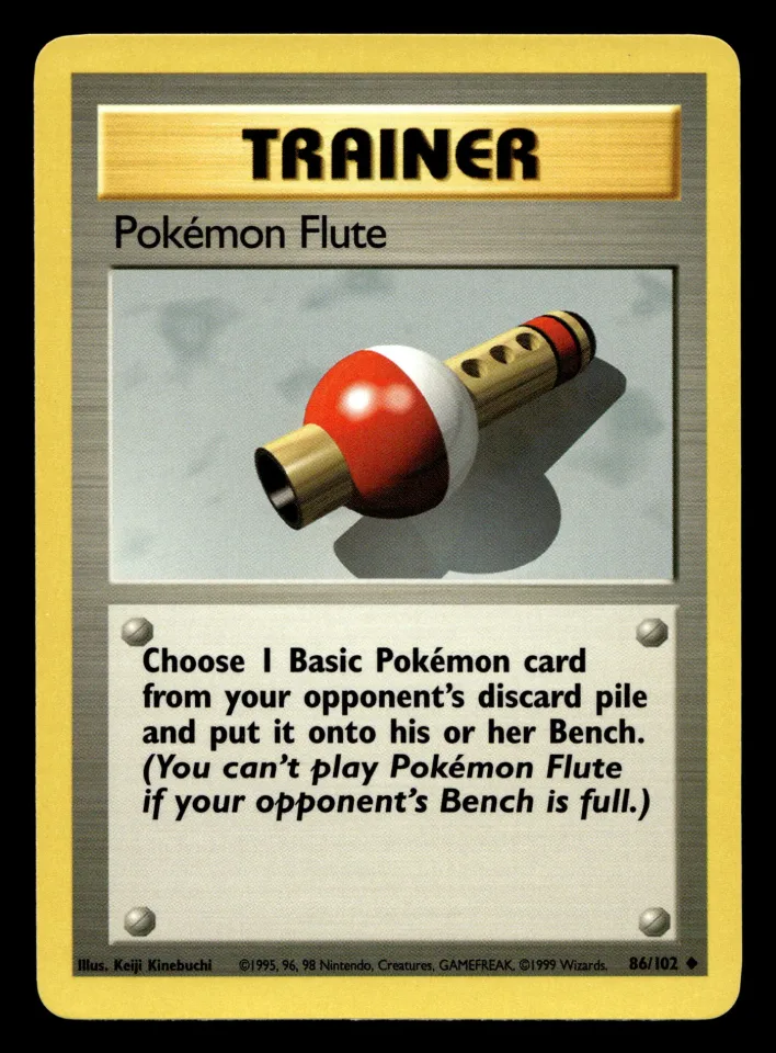 Pokémon Flute #86 uit Base Set Uncommon Near Mint - conditie productfoto